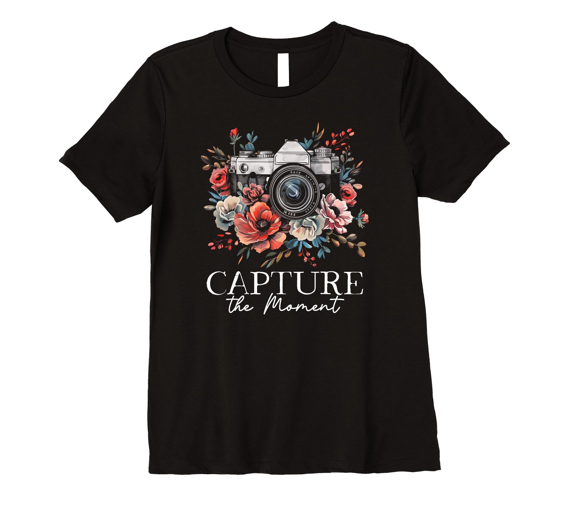 Womens Photographer Capture Moment T-Shirt - Minimalist Print for Adults - T-Shirt, Sweatshirt, Hoodie