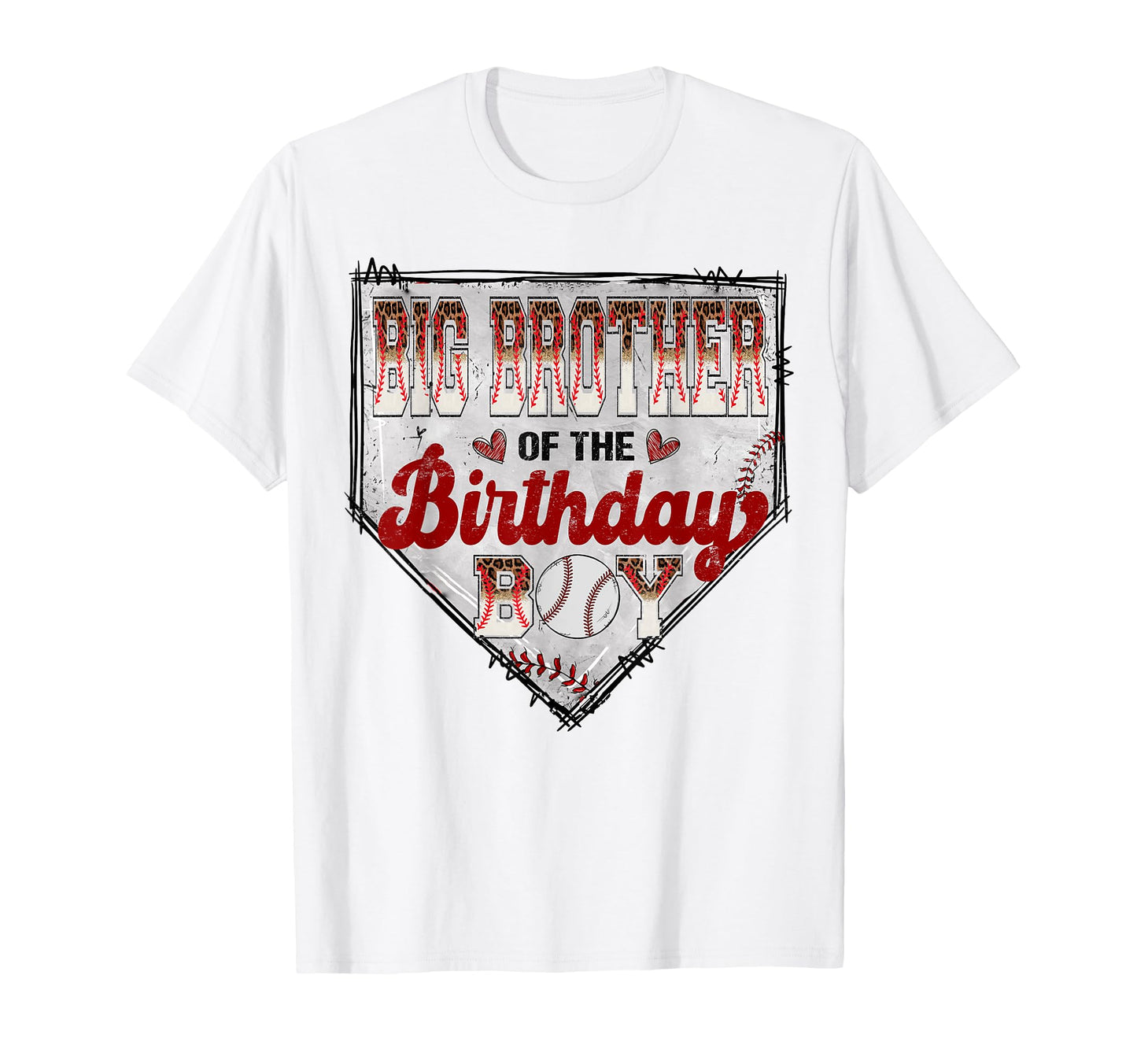 Big Brother Birthday Baseball Player T-Shirt - Custom Art Print for Adults - T-Shirt, Sweatshirt, Hoodie