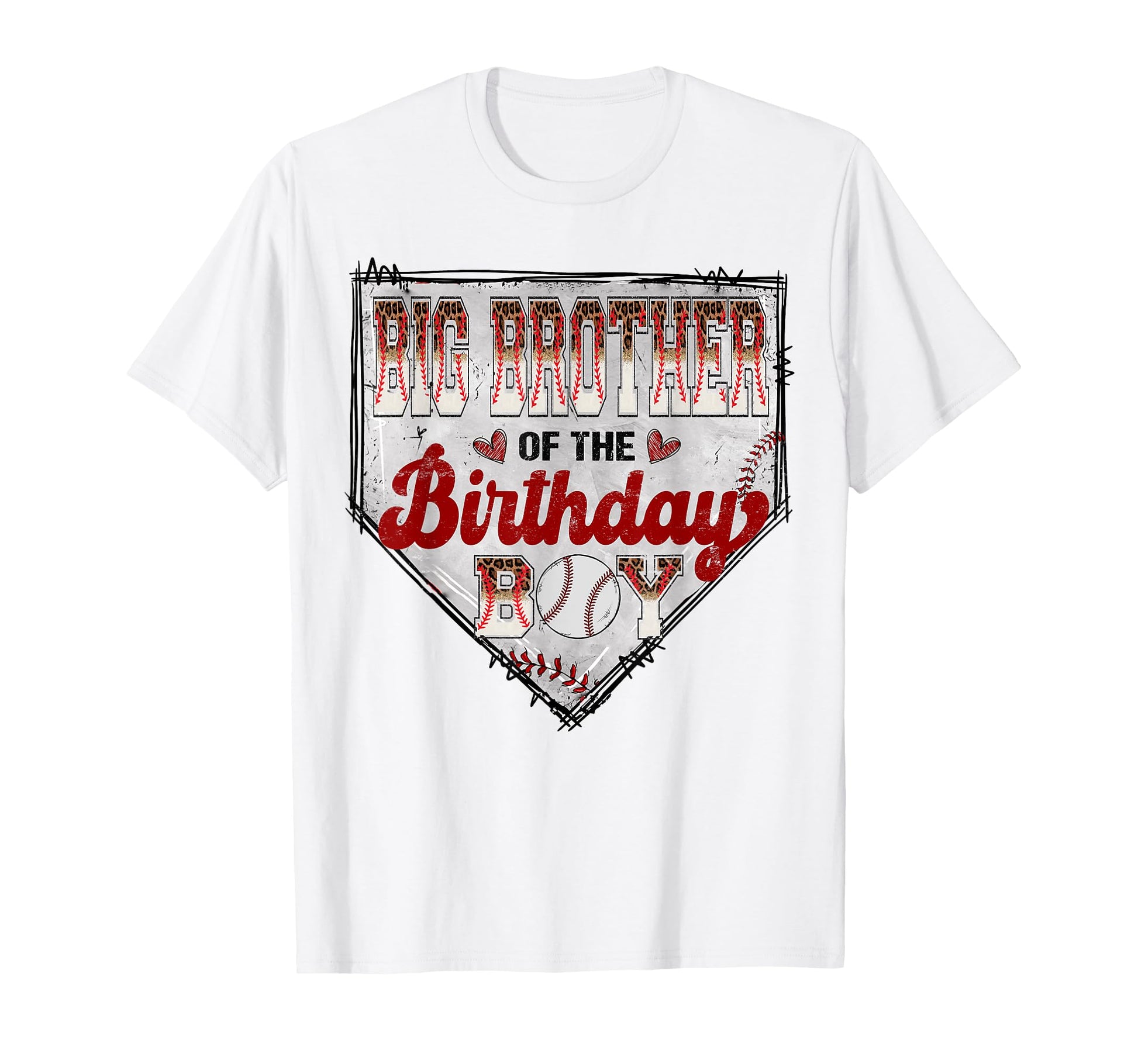 Big Brother Birthday Baseball Player T-Shirt - Custom Art Print for Adults - T-Shirt, Sweatshirt, Hoodie