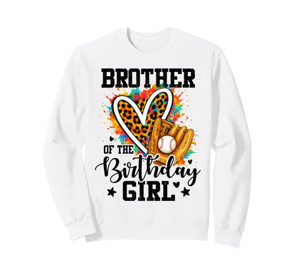 Brother Birthday Baseball Colorful Sweatshirt - Trendy Graphic for Adults - T-Shirt, Sweatshirt, Hoodie
