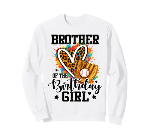 Brother Birthday Baseball Colorful Sweatshirt - Trendy Graphic for Adults - T-Shirt, Sweatshirt, Hoodie