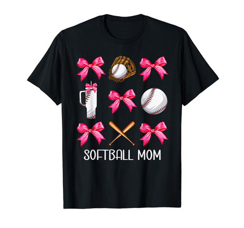 Funny Baseball Mom Era Bows T-Shirt - Fun Novelty Design Men Women - T-Shirt, Sweatshirt, Hoodie