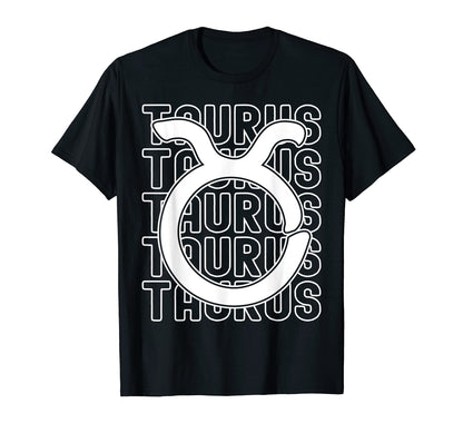 Taurus Zodiac Sign Typography Astrology T-Shirt - Trendy Graphic for Adults - T-Shirt, Sweatshirt, Hoodie