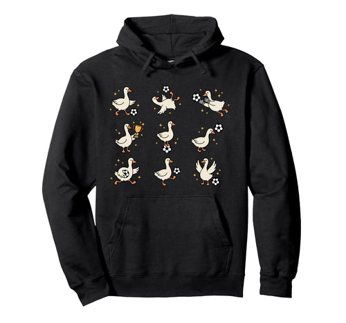 Silly Goose Playing Soccer Goalie Funny Hoodie - Trendy Graphic Unisex - T-Shirt, Sweatshirt, Hoodie