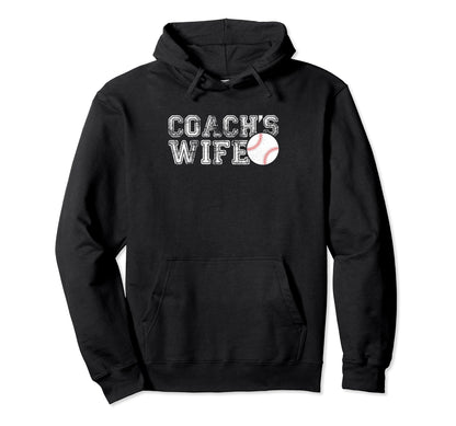 Coachs Wife Baseball Funny Sport Hoodie - Aesthetic Graphic Unisex - T-Shirt, Sweatshirt, Hoodie