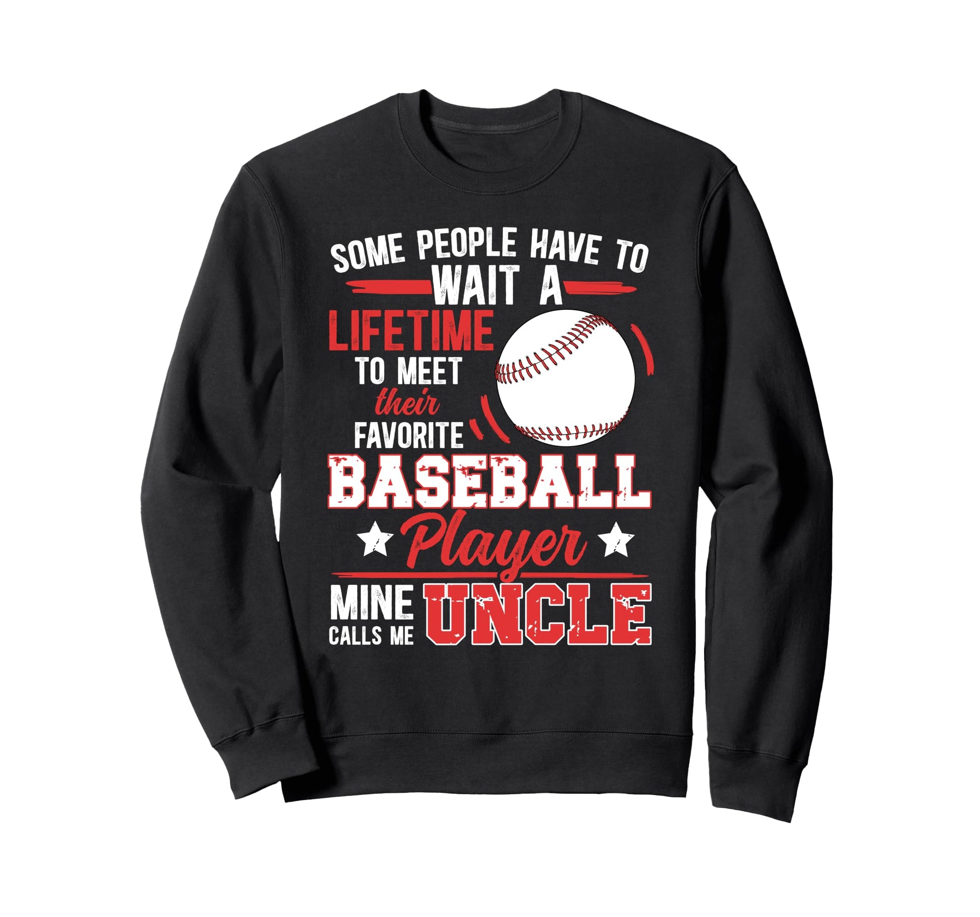 Baseball Uncle Proud Uncle Sweatshirt - Minimalist Print Men Women - T-Shirt, Sweatshirt, Hoodie