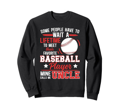 Baseball Uncle Proud Uncle Sweatshirt - Minimalist Print Men Women - T-Shirt, Sweatshirt, Hoodie