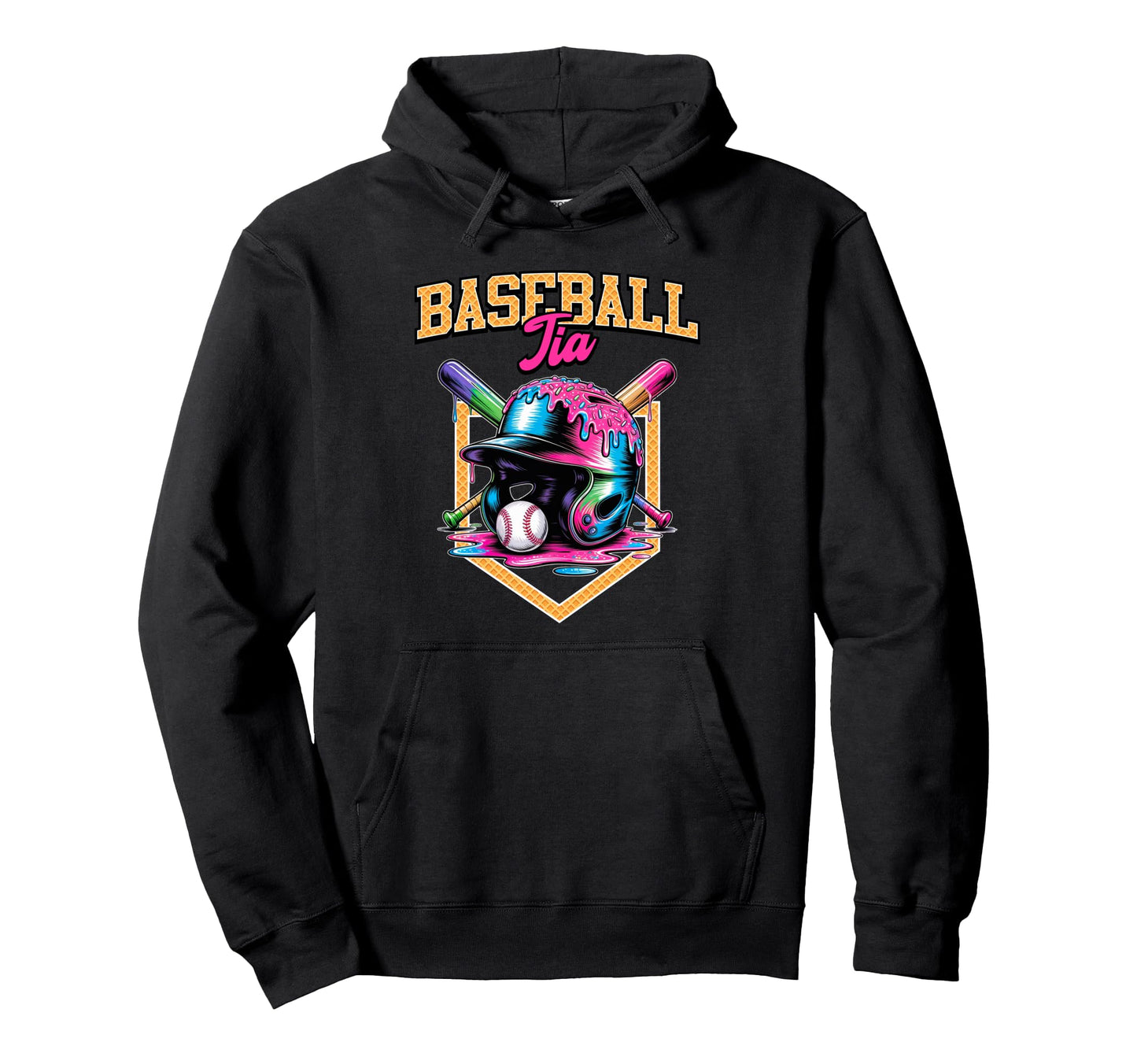 Baseball Tia Tie Dye Baseball Drip Hoodie - Custom Art Print for Adults - T-Shirt, Sweatshirt, Hoodie