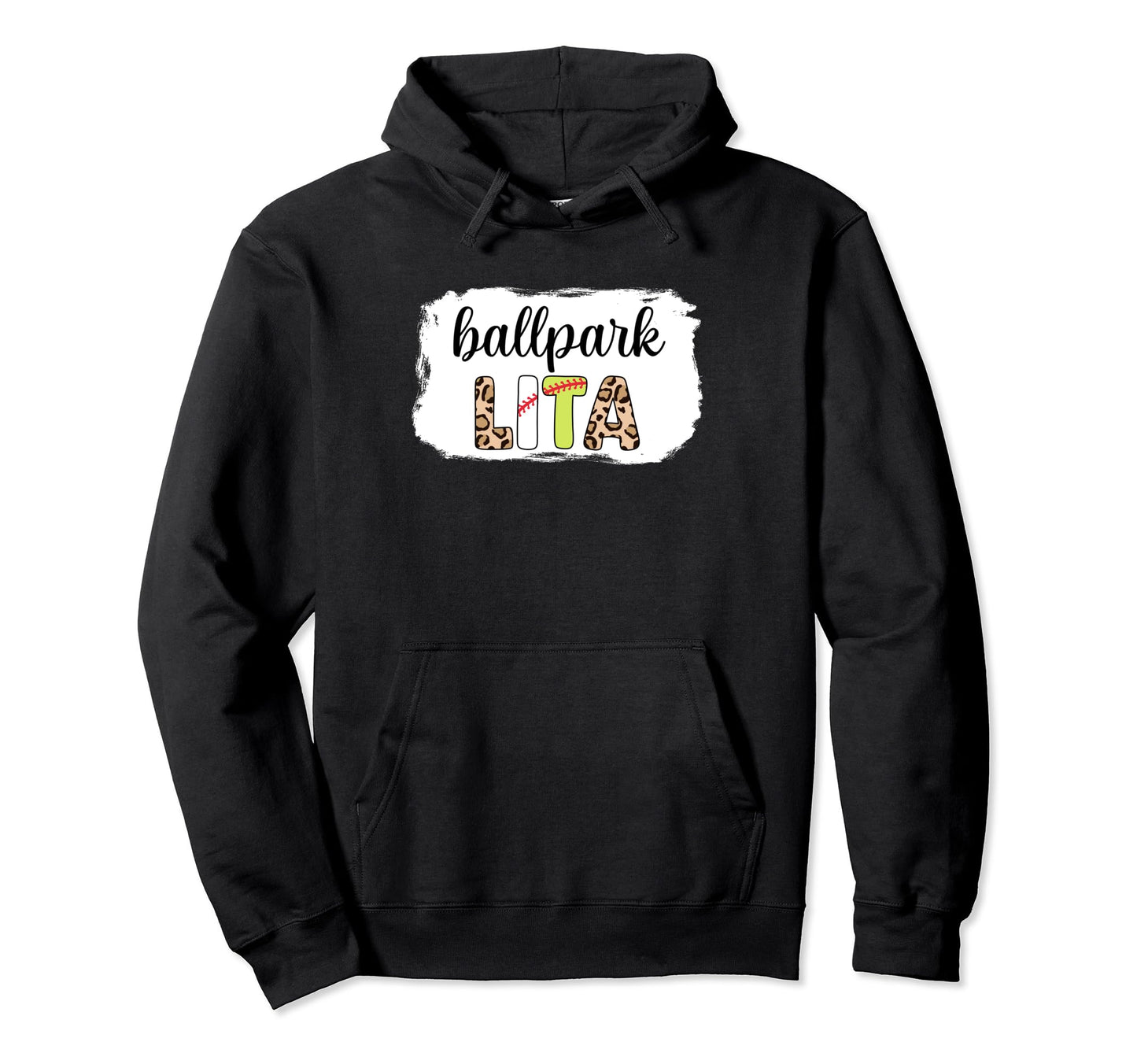 Bleached Ballpark Lita Baseball Softball Hoodie - Trendy Graphic Unisex - T-Shirt, Sweatshirt, Hoodie