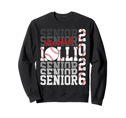 2026 Baseball Senior Lolli Sweatshirt - Trendy Graphic for Adults - T-Shirt, Sweatshirt, Hoodie