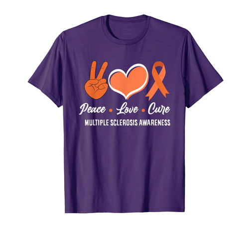 Ms Warrior Peace Love Cure Multiple T-Shirt - Minimalist Print for Adults - T-Shirt, Sweatshirt, Hoodie