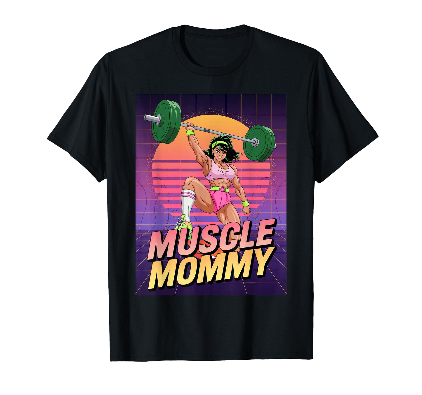 Anime Muscle Mommy Weightlifting Fitness T-Shirt - Novelty Apparel Unisex - T-Shirt, Sweatshirt, Hoodie