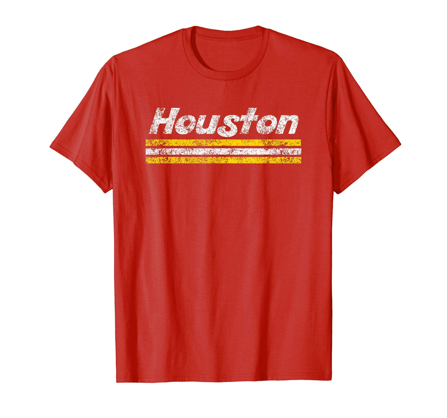 Houston Texas Weathered Stripe T-Shirt - Fun Novelty Design Unisex - T-Shirt, Sweatshirt, Hoodie