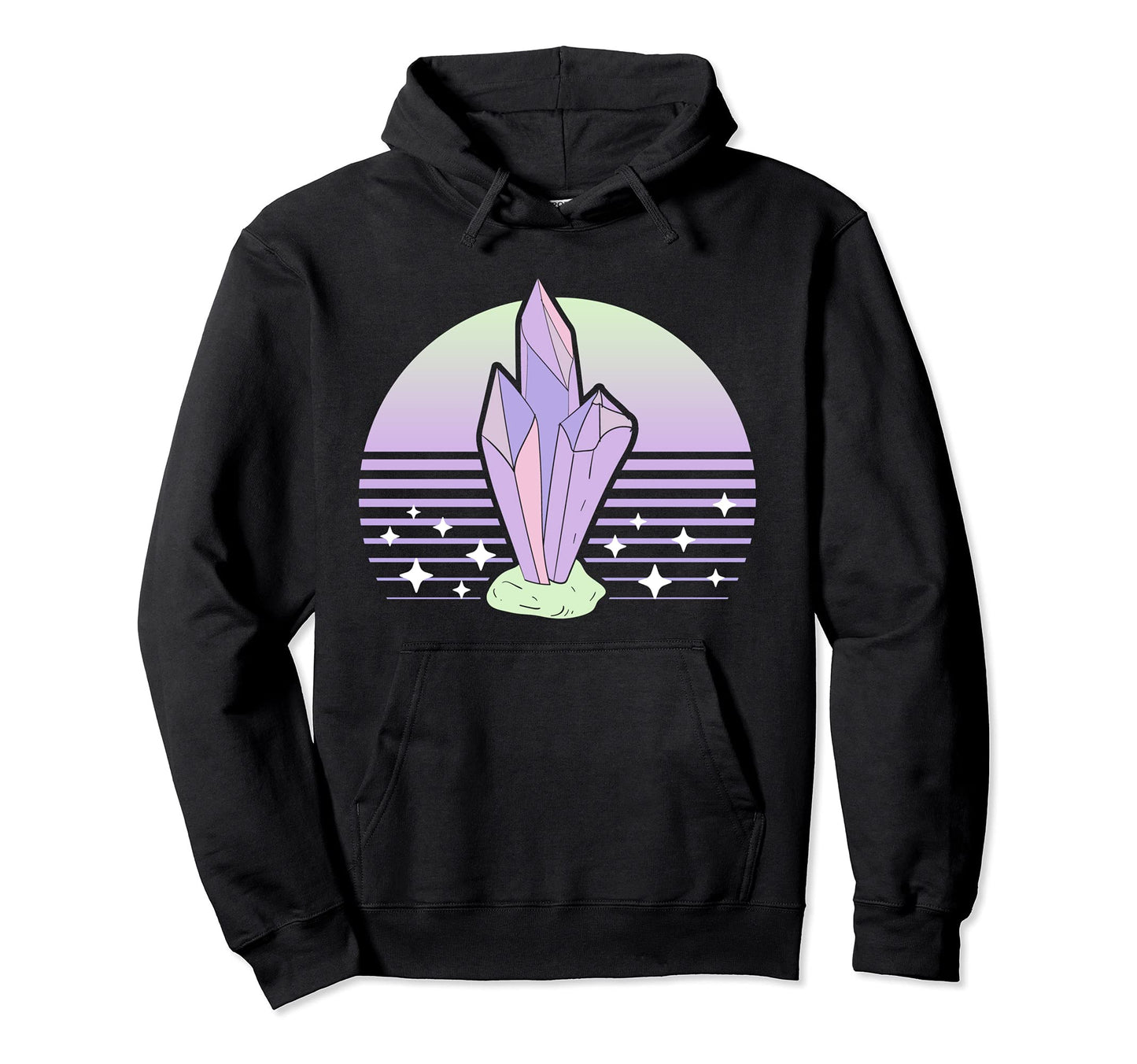 Crystals Astrology Lover Pastel Goth Hoodie - Trendy Graphic for Adults - T-Shirt, Sweatshirt, Hoodie