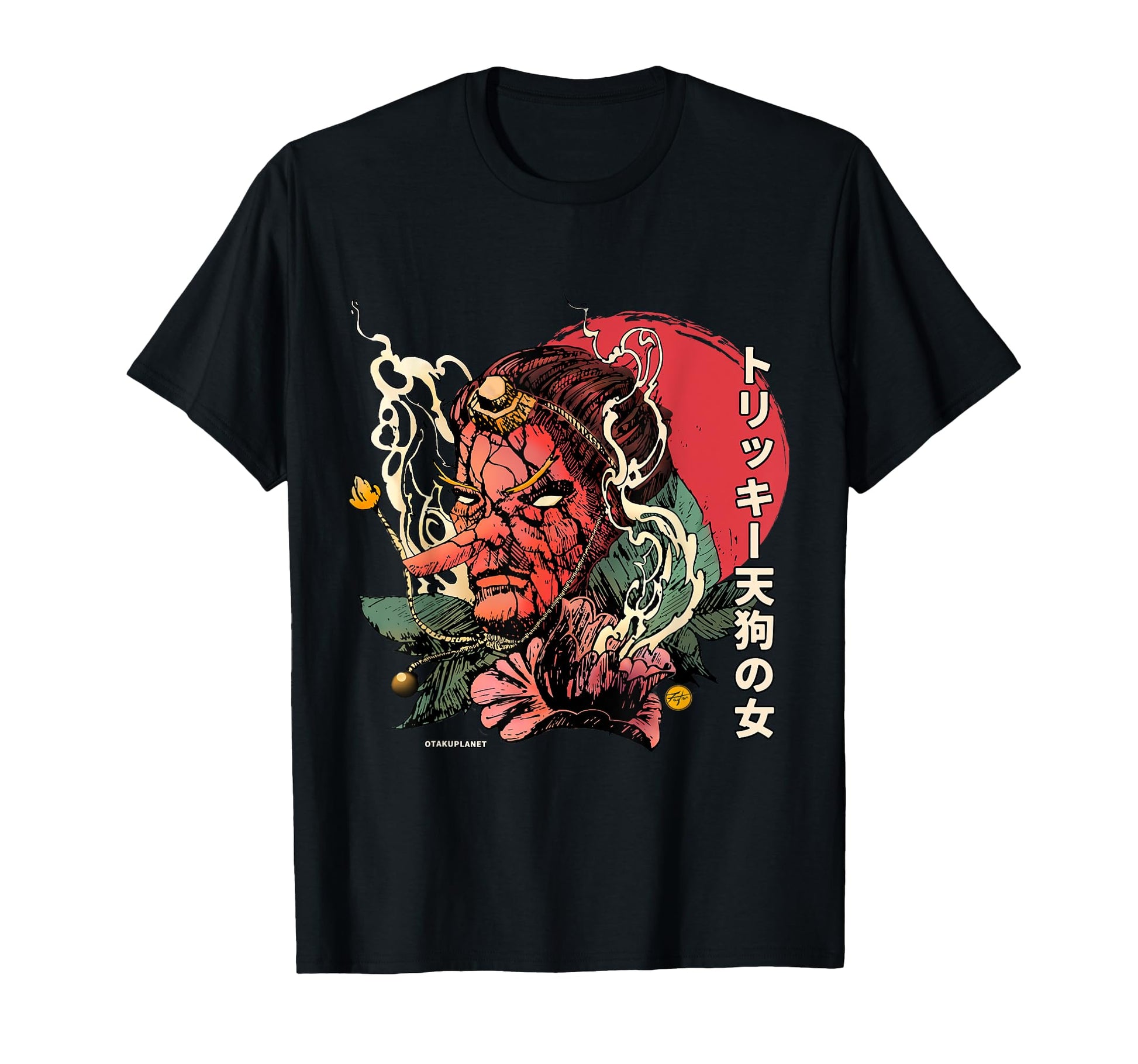 Japanese Tengu Mask Traditional T-Shirt - Custom Art Print Men Women - T-Shirt, Sweatshirt, Hoodie