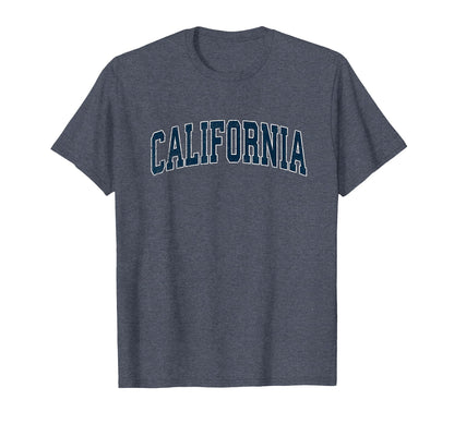 California Varsity Sports Navy Text T-Shirt - Graphic Print Men Women - T-Shirt, Sweatshirt, Hoodie