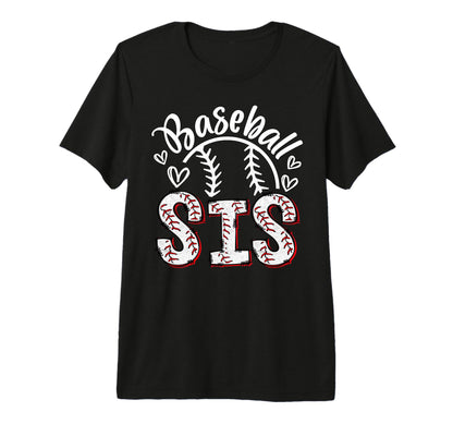 Baseball Sister Baseball Little Sis T-Shirt - Unique Graphic Unisex - T-Shirt, Sweatshirt, Hoodie