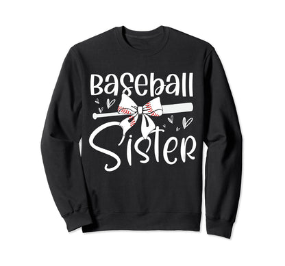 Baseball Sister Funny Baseball Sweatshirt - Custom Art Print Men Women - T-Shirt, Sweatshirt, Hoodie
