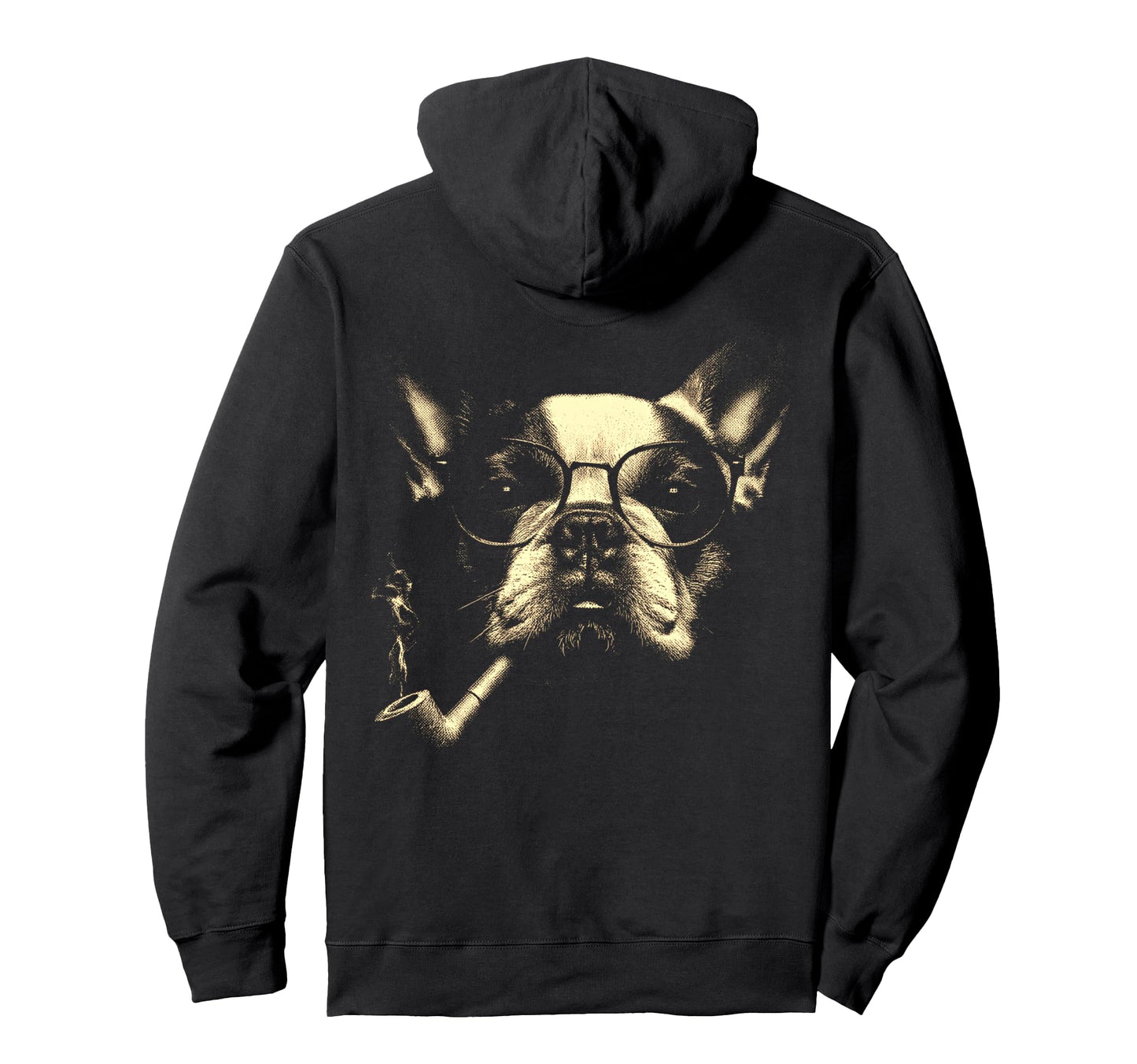 French Bulldog Glasses Smoking Hoodie - Casual Everyday Wear for Adults - T-Shirt, Sweatshirt, Hoodie