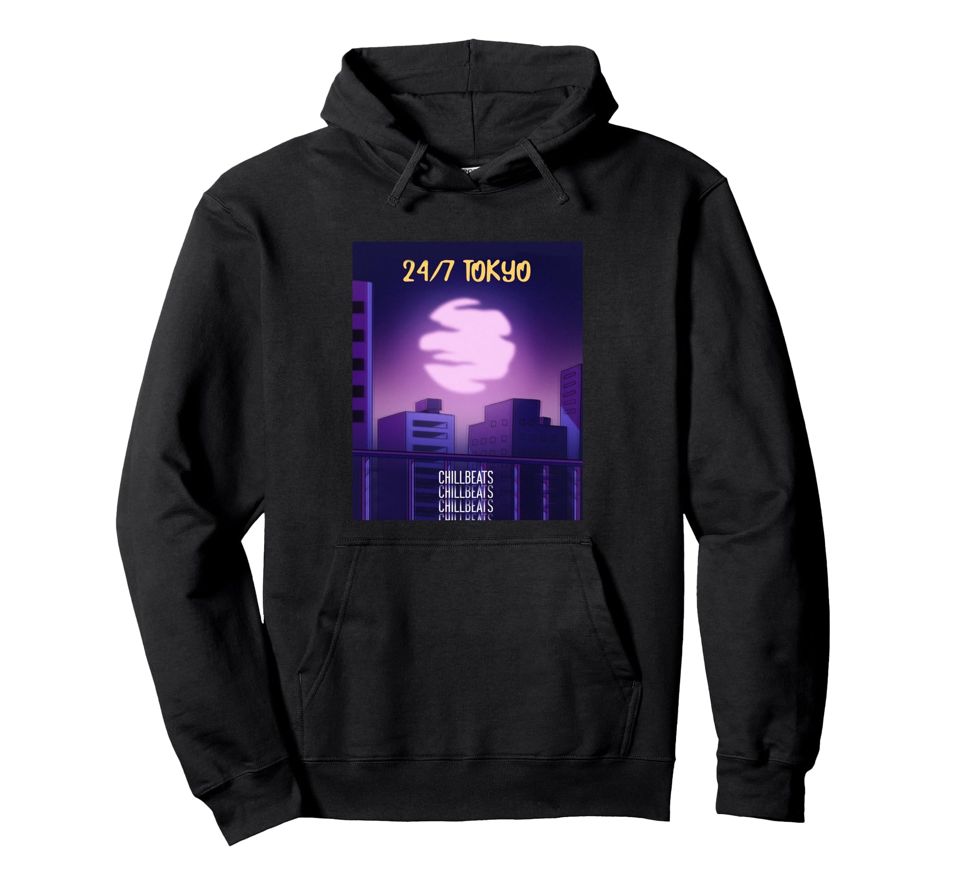 Aesthetic Tokyo 24 7 Lofi Hip Hop Hoodie - Novelty Apparel Unisex - T-Shirt, Sweatshirt, Hoodie