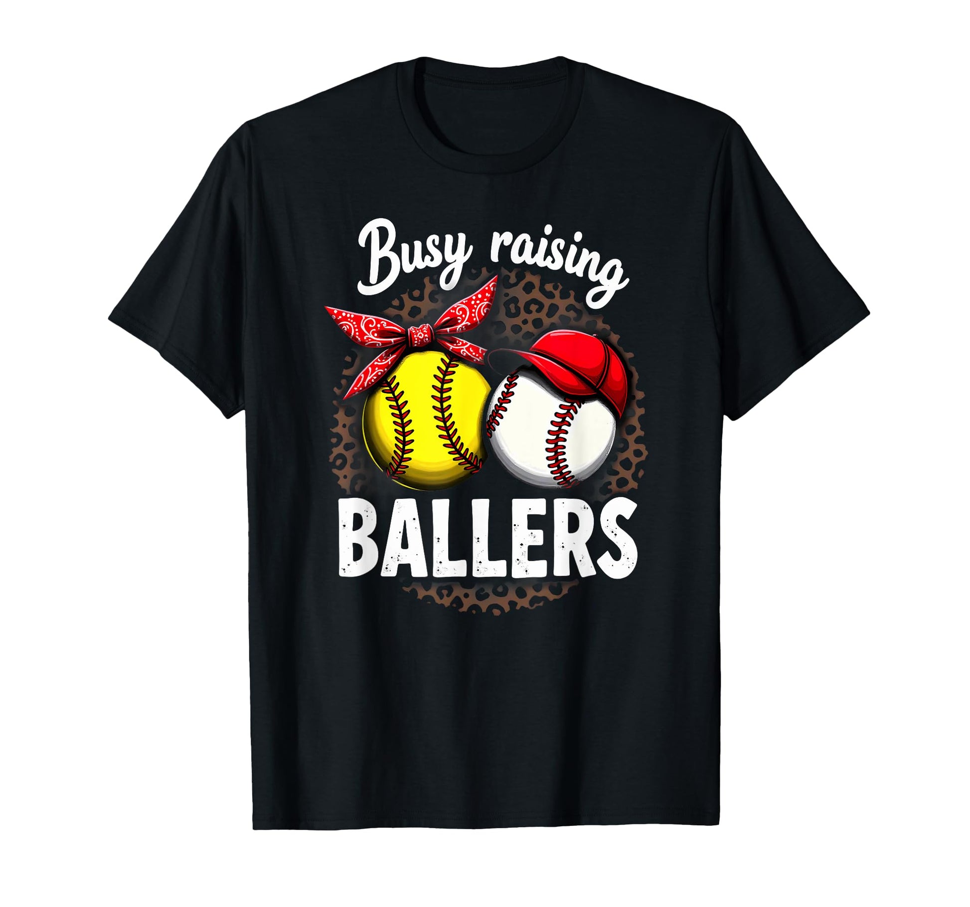 Busy Raising Ballers Softball Baseball Mom T-Shirt - Unique Graphic Unisex - T-Shirt, Sweatshirt, Hoodie