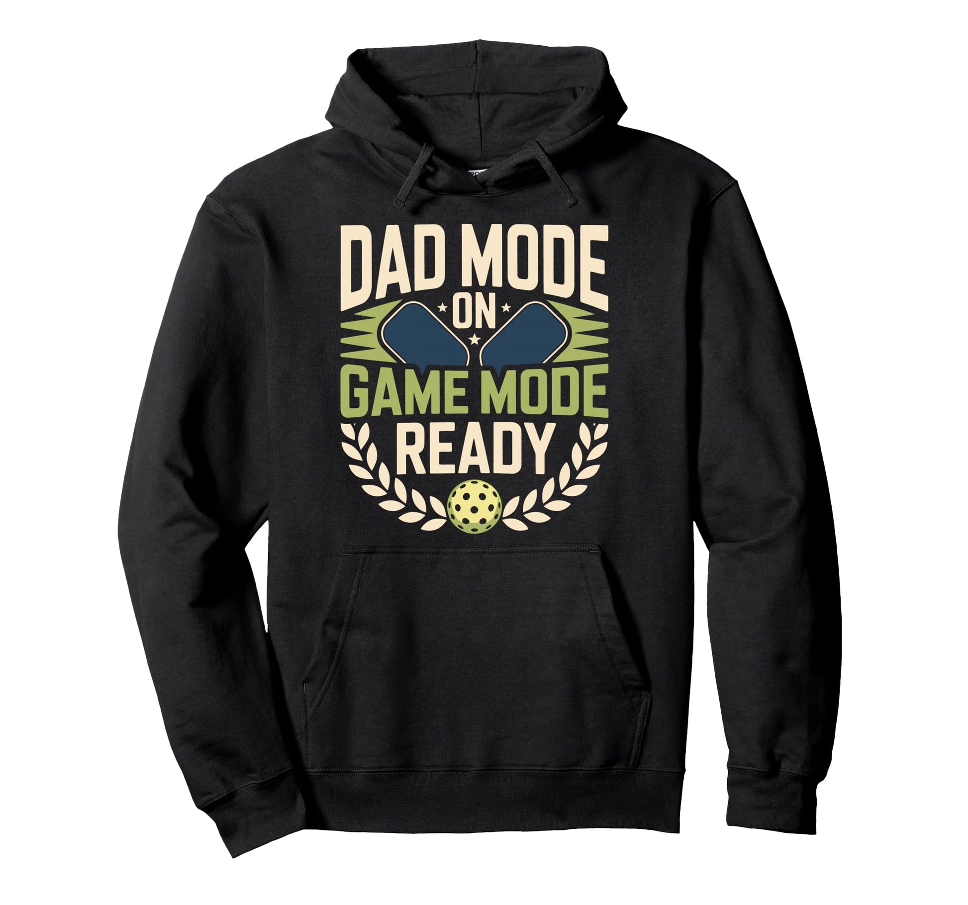 Pickleball Dad Papa Paddle Sport Coach Hoodie - Unique Graphic Men Women - T-Shirt, Sweatshirt, Hoodie