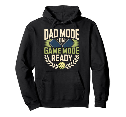 Pickleball Dad Papa Paddle Sport Coach Hoodie - Unique Graphic Men Women - T-Shirt, Sweatshirt, Hoodie