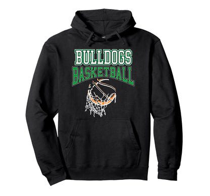 Bulldogs Basketball Mom Game Day Green Hoodie - Fun Novelty Design Unisex - T-Shirt, Sweatshirt, Hoodie
