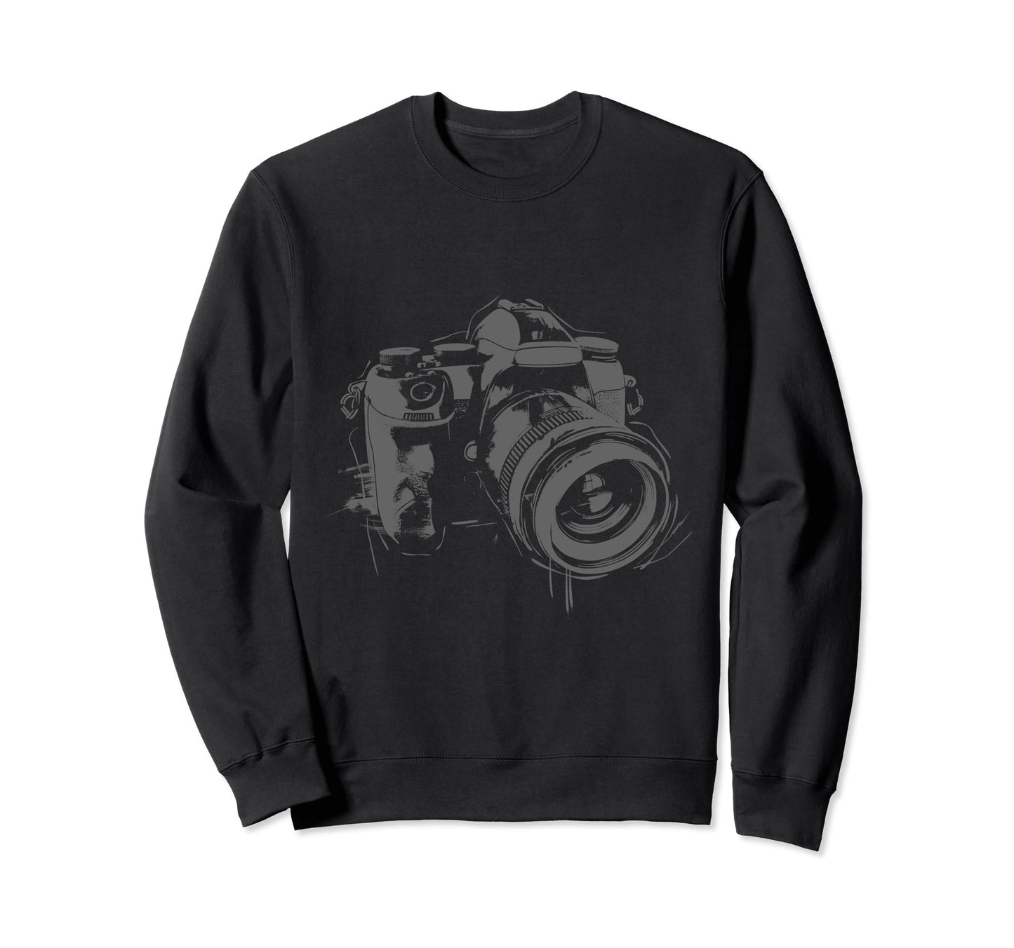 Camera Photography Watercolor Art Sweatshirt - Minimalist Print for Adults - T-Shirt, Sweatshirt, Hoodie