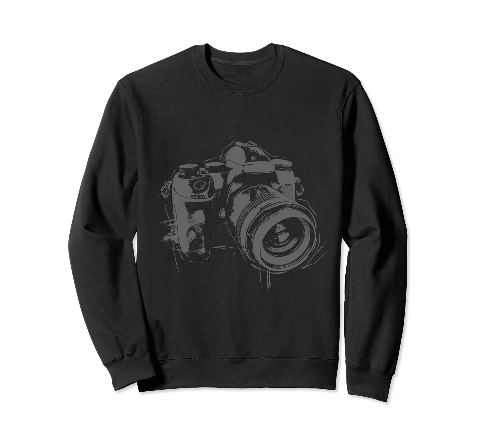 Camera Photography Watercolor Art Sweatshirt - Minimalist Print for Adults - T-Shirt, Sweatshirt, Hoodie