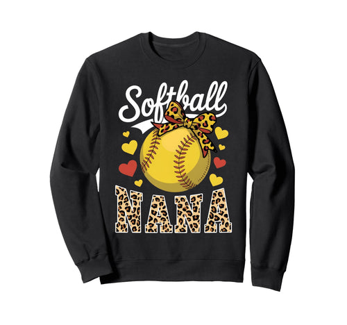 Softball Nana Headband Leopard Sweatshirt - Streetwear Style Men Women - T-Shirt, Sweatshirt, Hoodie