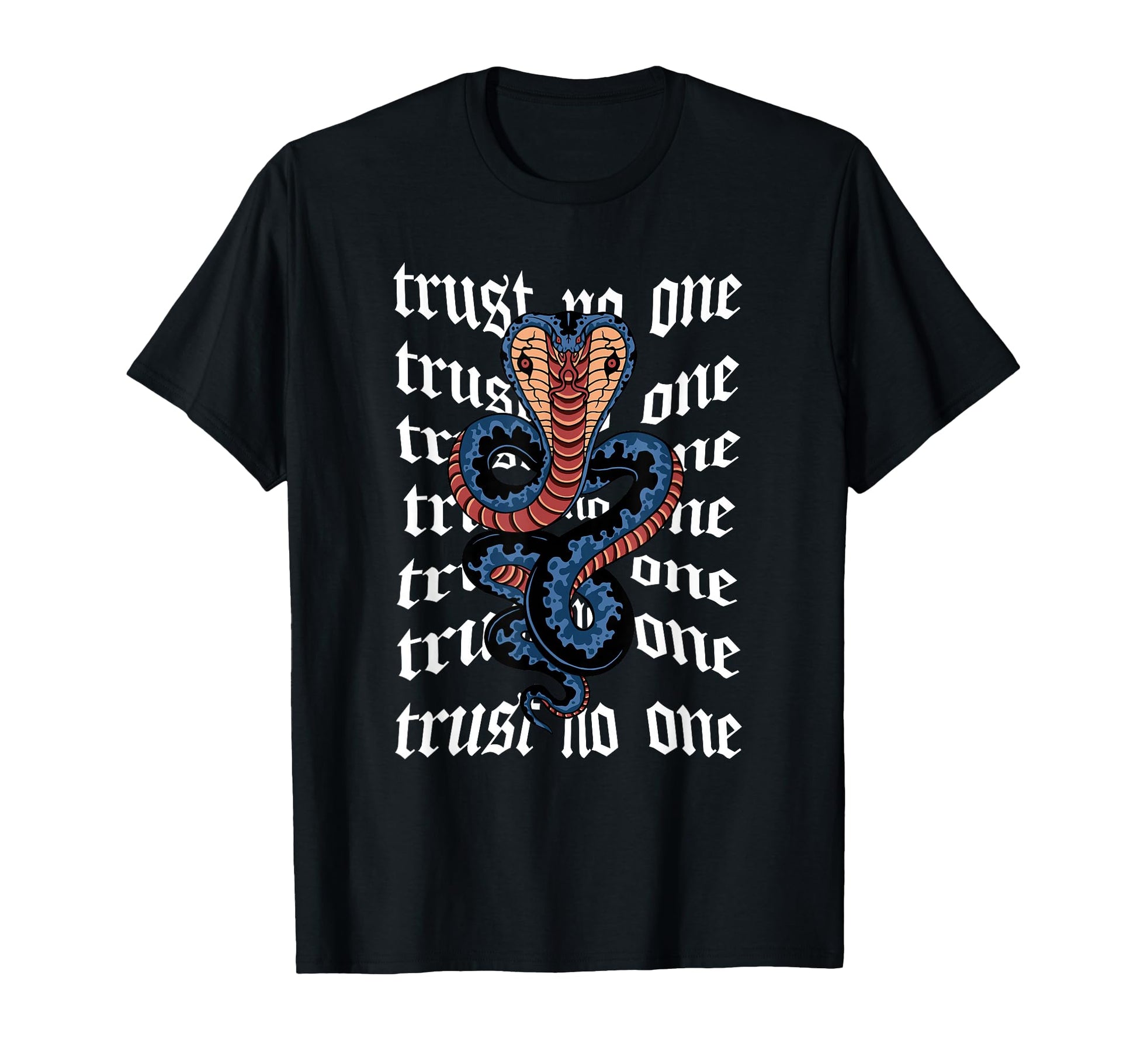 Trust No One Snake Cobra Aesthetic T-Shirt - Custom Art Print Men Women - T-Shirt, Sweatshirt, Hoodie