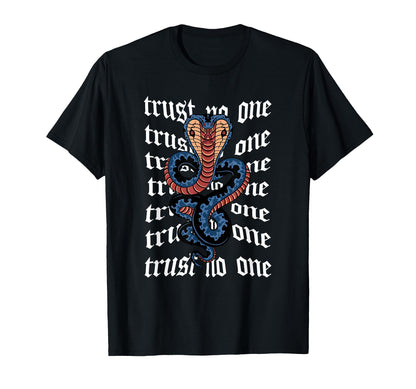Trust No One Snake Cobra Aesthetic T-Shirt - Custom Art Print Men Women - T-Shirt, Sweatshirt, Hoodie