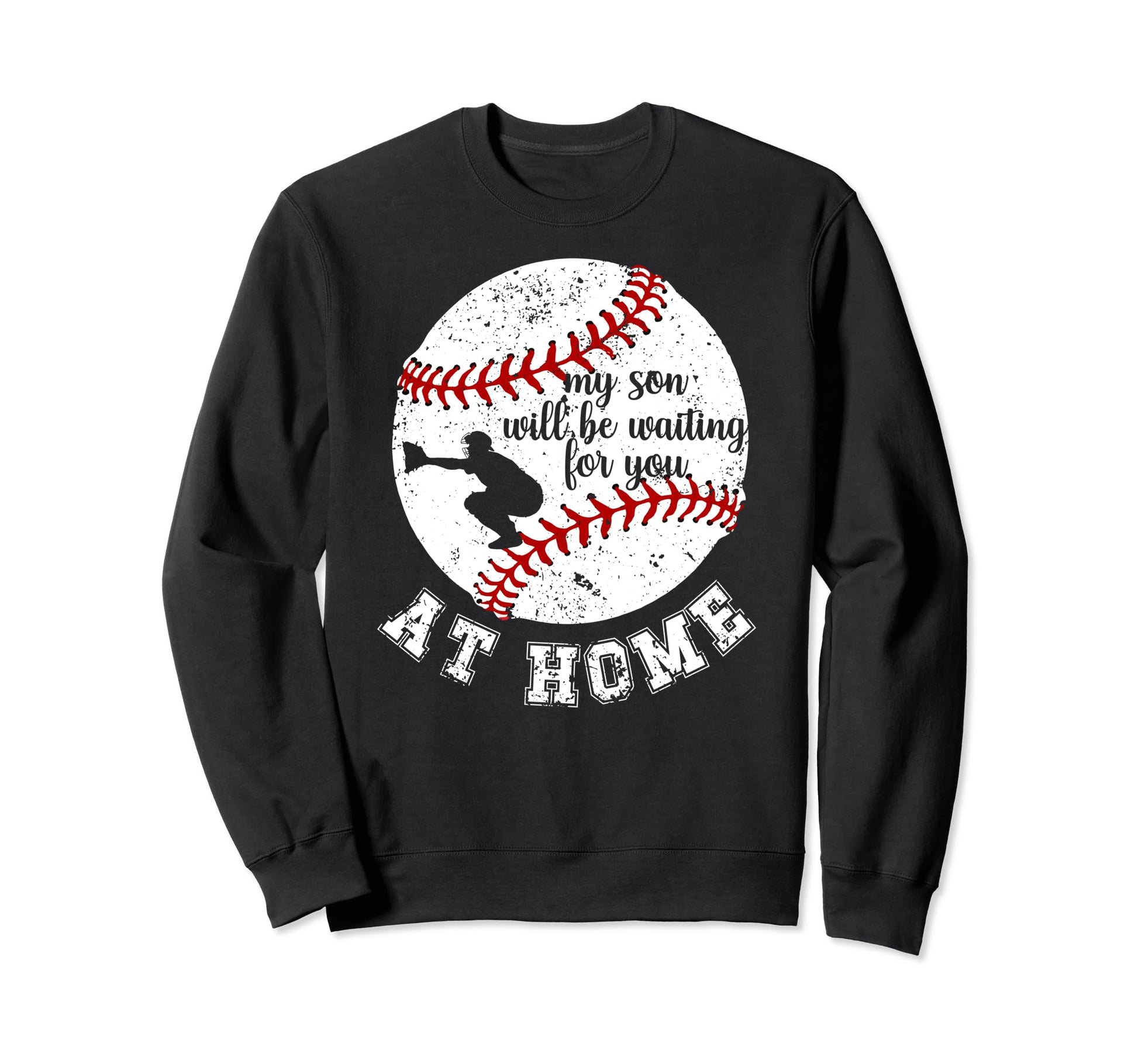 Home Baseball Catcher Mom Baseball Sweatshirt - Novelty Apparel Unisex - T-Shirt, Sweatshirt, Hoodie