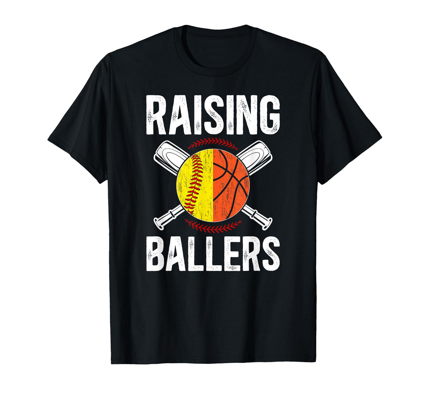 Raising Ballers Basketball Softball T-Shirt - Fun Novelty Design Unisex - T-Shirt, Sweatshirt, Hoodie