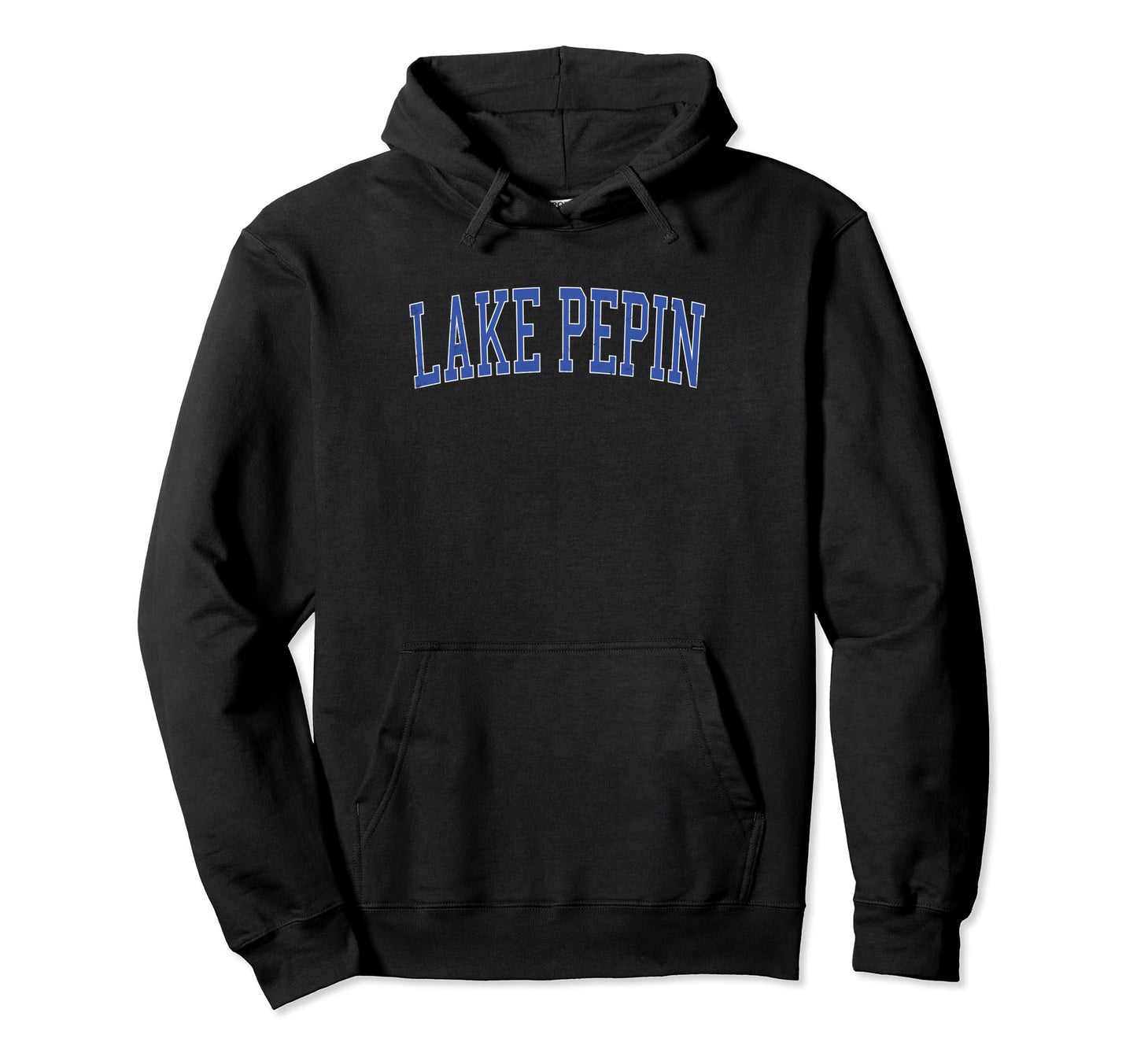 Lake Pepin Distressed Blue Varsity Hoodie - Streetwear Style Unisex - T-Shirt, Sweatshirt, Hoodie