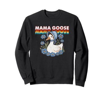 Mama Goose Floral Rainbow Vibe Sweatshirt - Trendy Graphic for Adults - T-Shirt, Sweatshirt, Hoodie