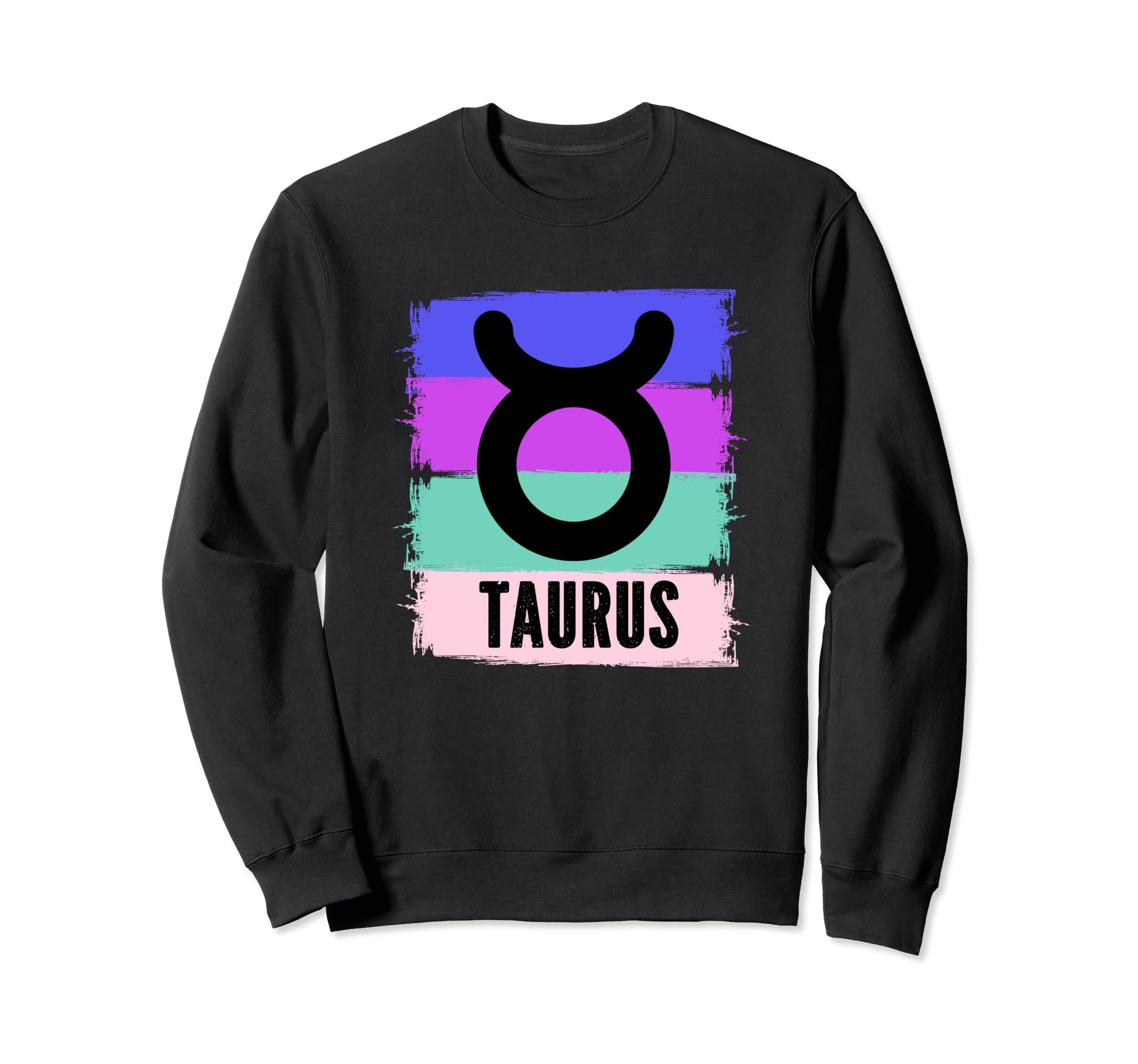 Taurus Symbol Stylish Colors Rainbow Sweatshirt - Streetwear Style Unisex - T-Shirt, Sweatshirt, Hoodie