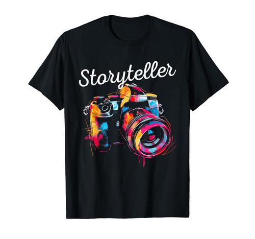 Photographer Storyteller Camera T-Shirt - Aesthetic Graphic Men Women - T-Shirt, Sweatshirt, Hoodie