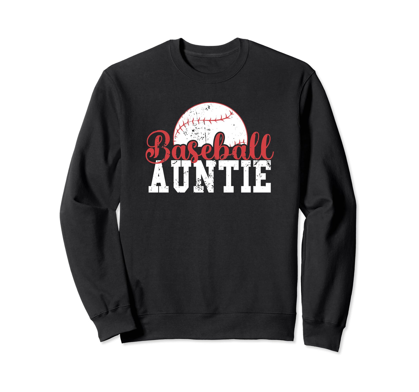 Baseball Auntie Aunt Sweatshirt - Minimalist Print Unisex - T-Shirt, Sweatshirt, Hoodie