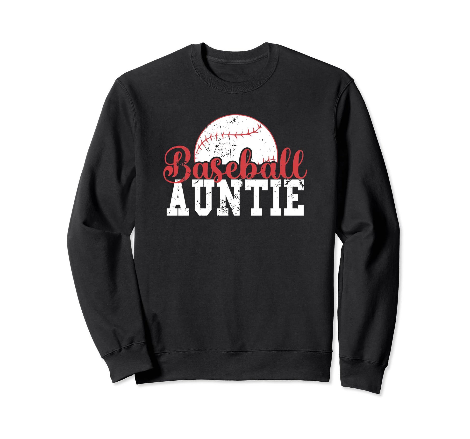 Baseball Auntie Aunt Sweatshirt - Minimalist Print Unisex - T-Shirt, Sweatshirt, Hoodie