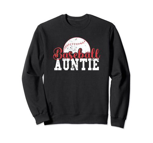 Baseball Auntie Aunt Sweatshirt - Minimalist Print Unisex - T-Shirt, Sweatshirt, Hoodie