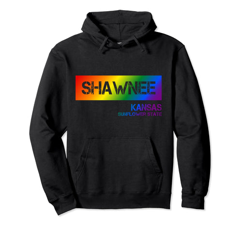 Shawnee Kansas Lgbtqai Rainbow Hoodie - Streetwear Style Men Women - T-Shirt, Sweatshirt, Hoodie