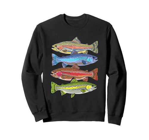 Rainbow Trout Sweaters T-Shirt - Streetwear Style Unisex - T-Shirt, Sweatshirt, Hoodie