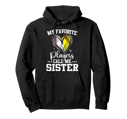 My Favorite Baseball Softball Players Hoodie - Graphic Print for Adults - T-Shirt, Sweatshirt, Hoodie