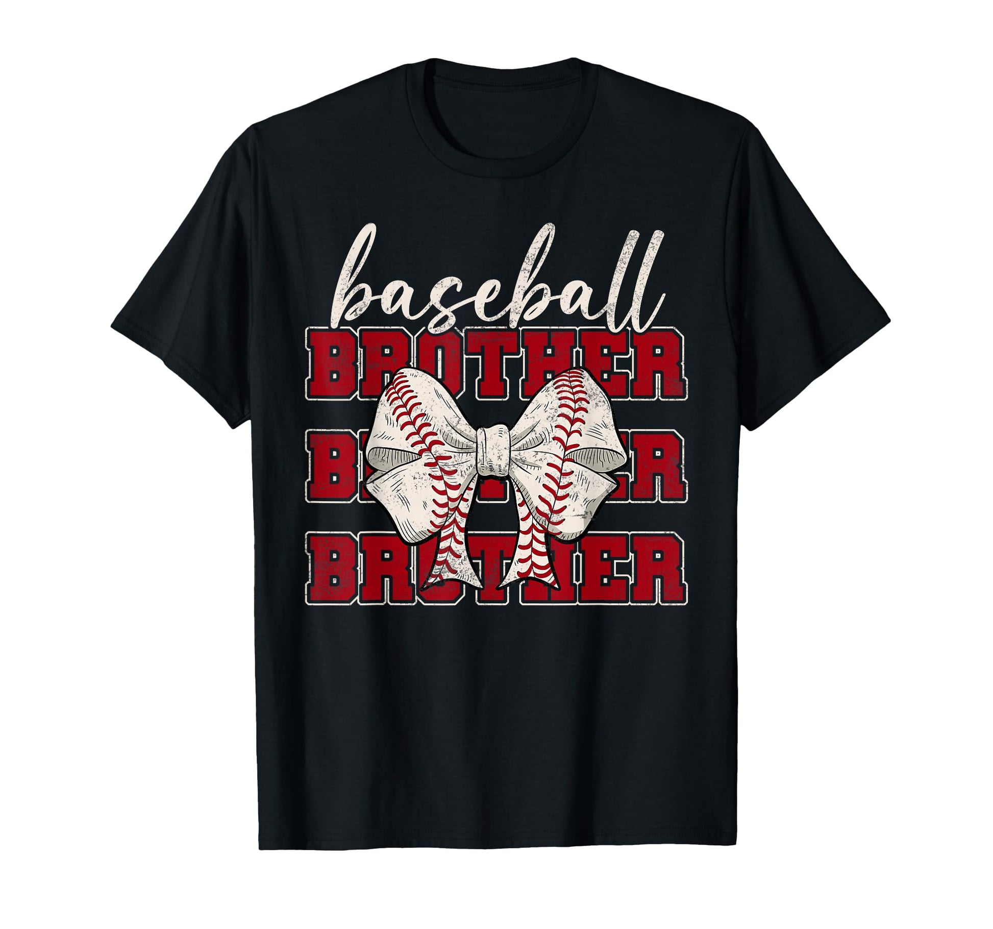 Baseball Brother Coquette Bow Sport Lover T-Shirt - Graphic Print Unisex - T-Shirt, Sweatshirt, Hoodie