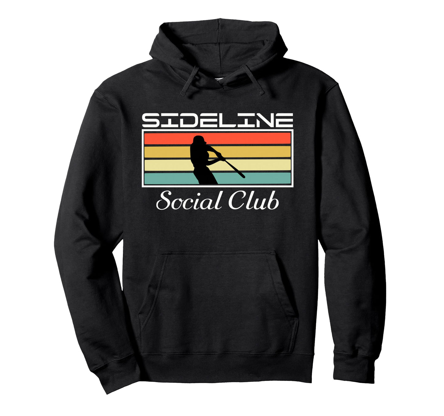 Funny Baseball Mom Sideline Social Club Hoodie - Unique Graphic Unisex - T-Shirt, Sweatshirt, Hoodie