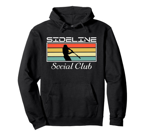 Funny Baseball Mom Sideline Social Club Hoodie - Unique Graphic Unisex - T-Shirt, Sweatshirt, Hoodie