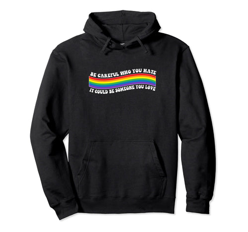 Rainbow Love Rainbow Pride Wave Hoodie - Fun Novelty Design for Adults - T-Shirt, Sweatshirt, Hoodie