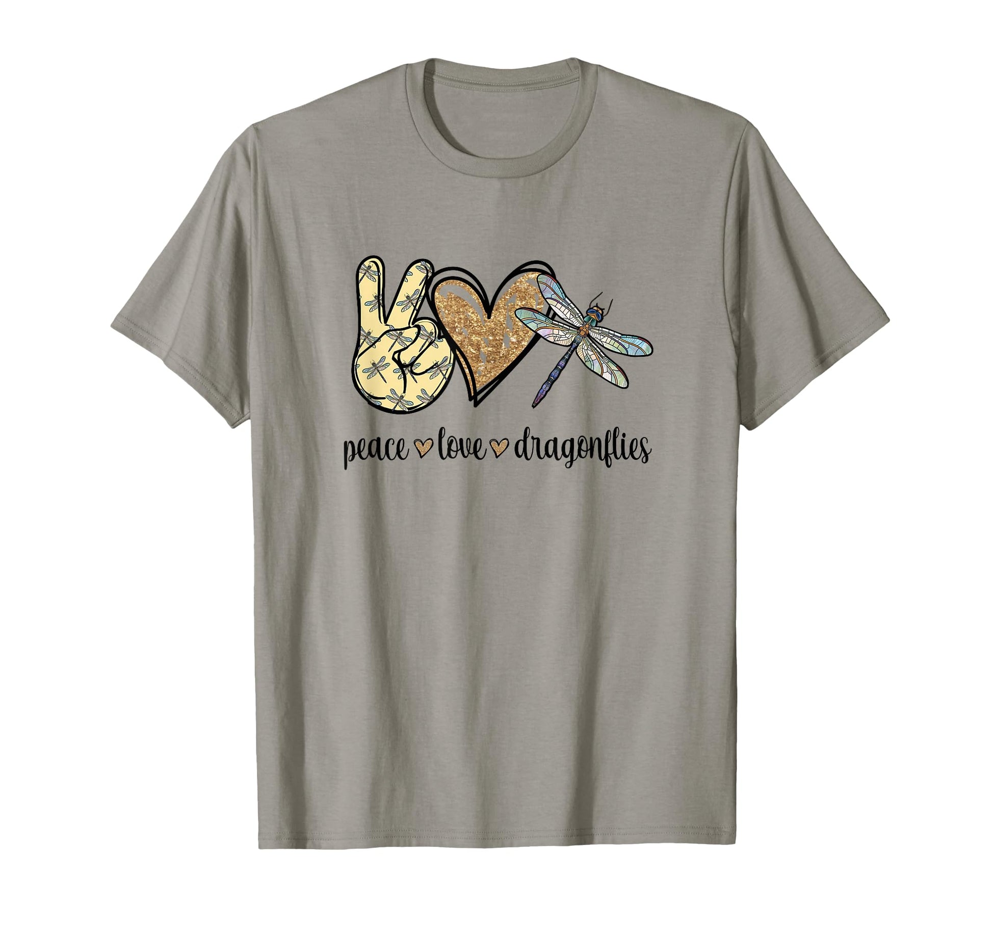 Womens Peace Love Dragonfly Lover T-Shirt - Graphic Print Men Women - T-Shirt, Sweatshirt, Hoodie